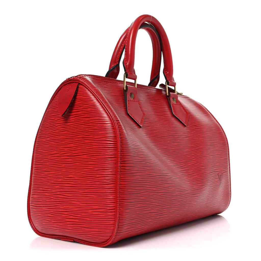 Louis Vuitton Epi Speedy 25 Castillan Red