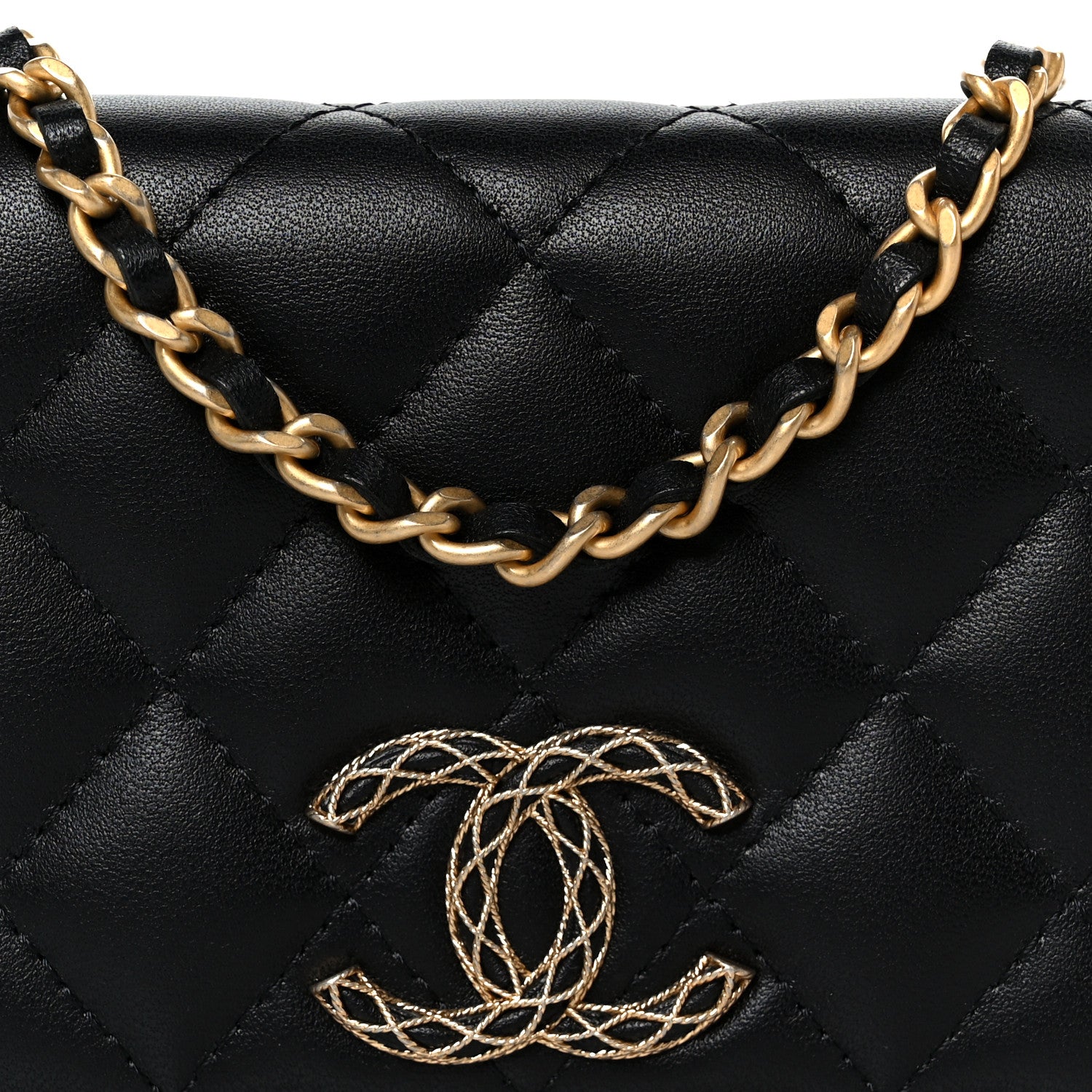 Chanel Lambskin Quilted Mini CC Flap Black