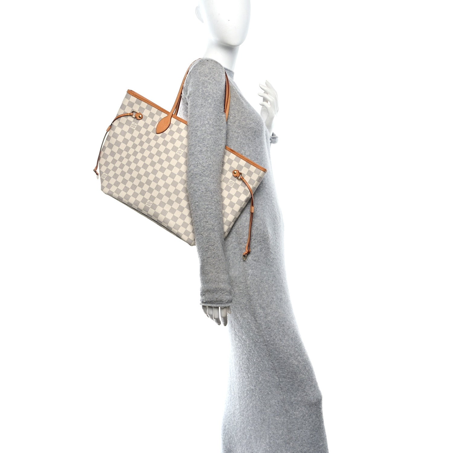 Louis Vuitton Damier Azur Neo Neverfull MM Rose Ballerine