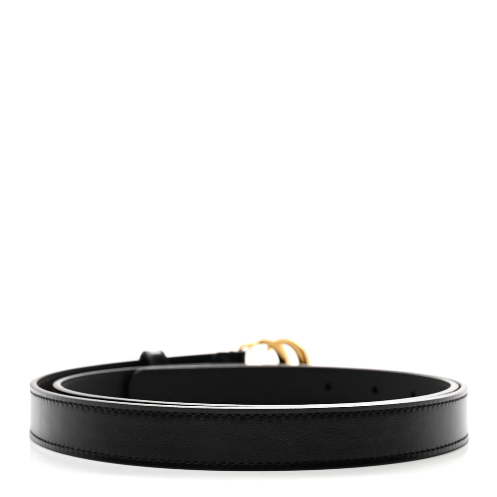 Gucci Calfskin Double G 20mm Belt 95 38 Black