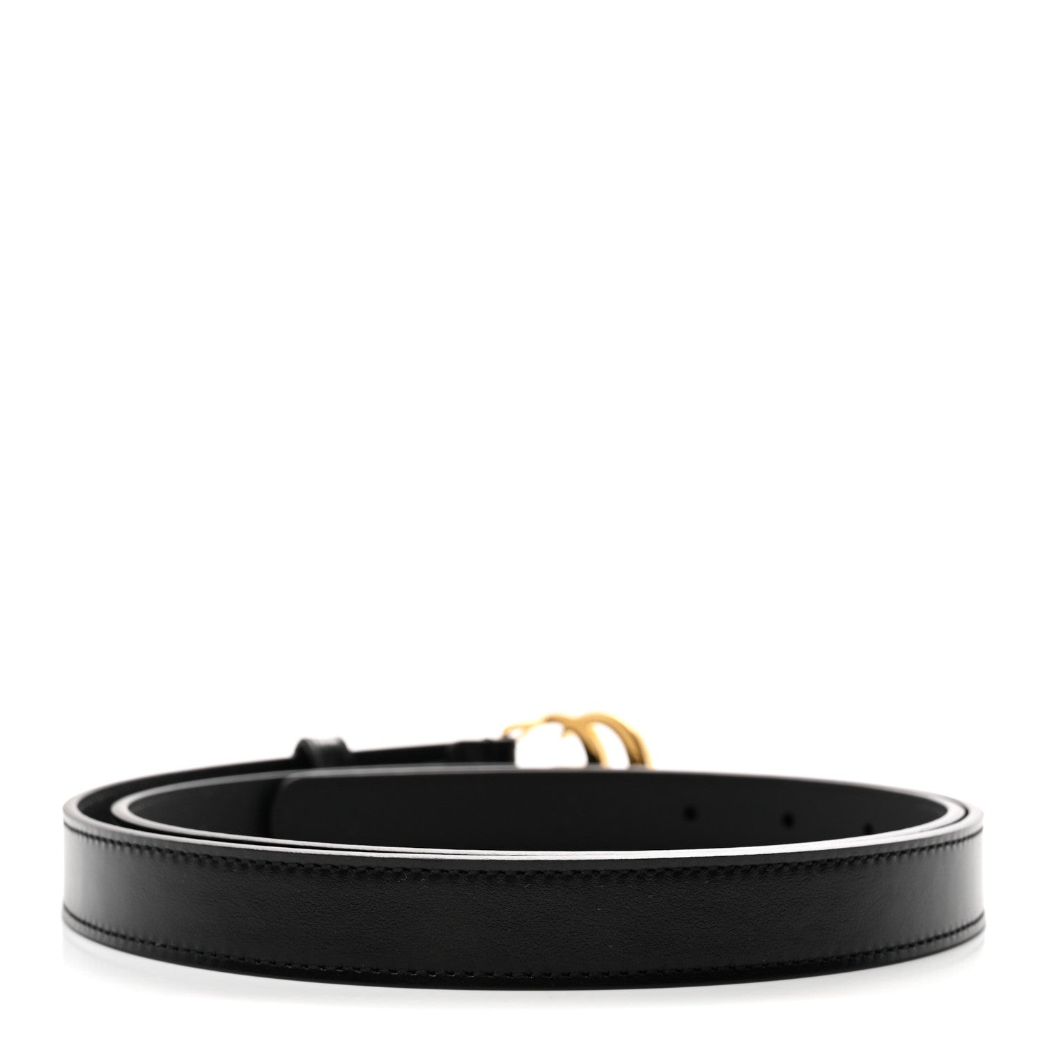 Gucci Calfskin Double G 20mm Belt 95 38 Black