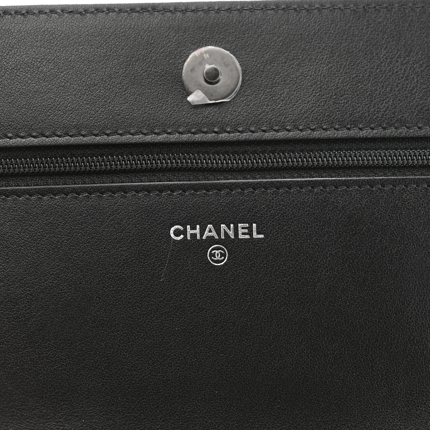 Chanel Caviar Quilted Boy Wallet On Chain WOC Black