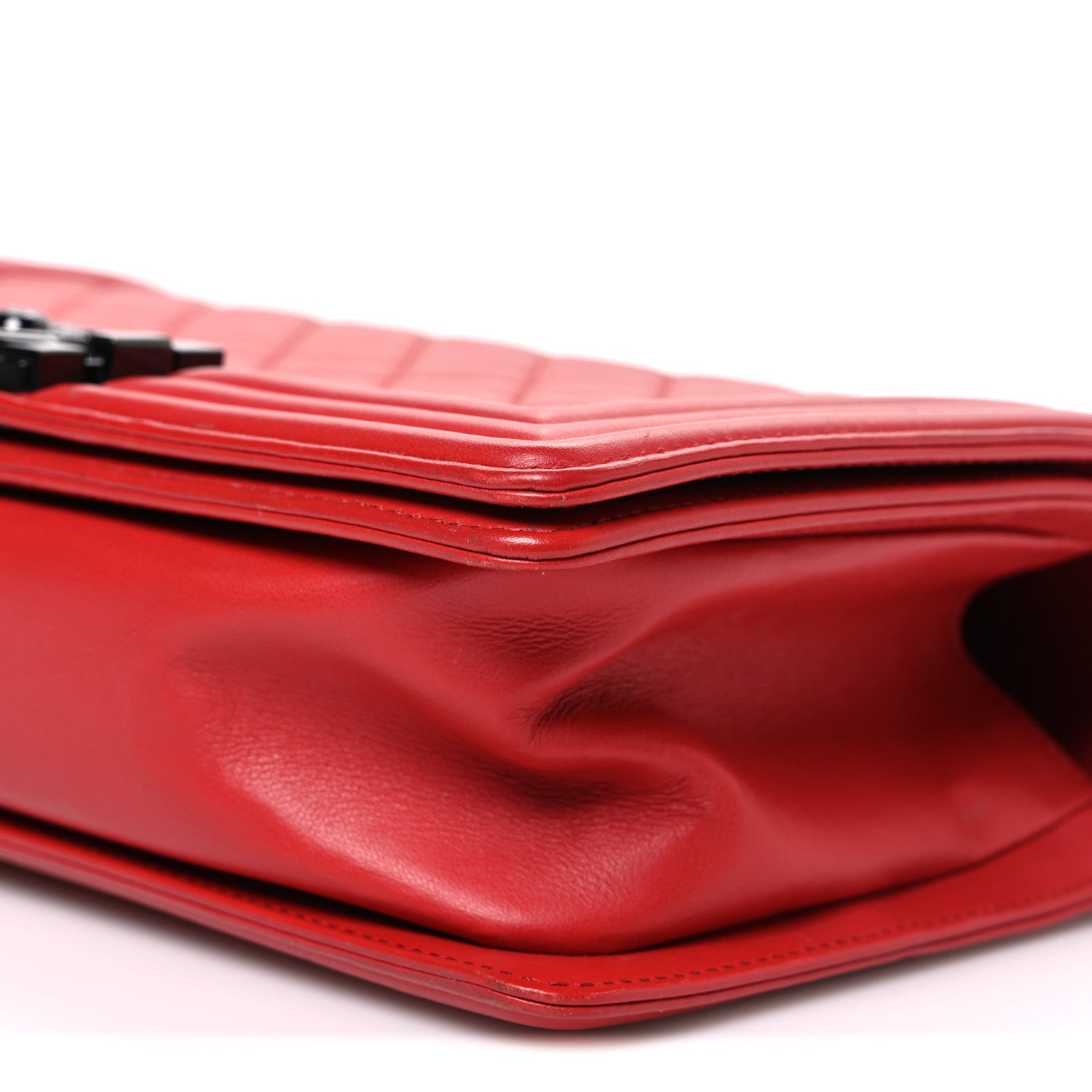 Chanel Lambskin Quilted Medium Boy Flap Red