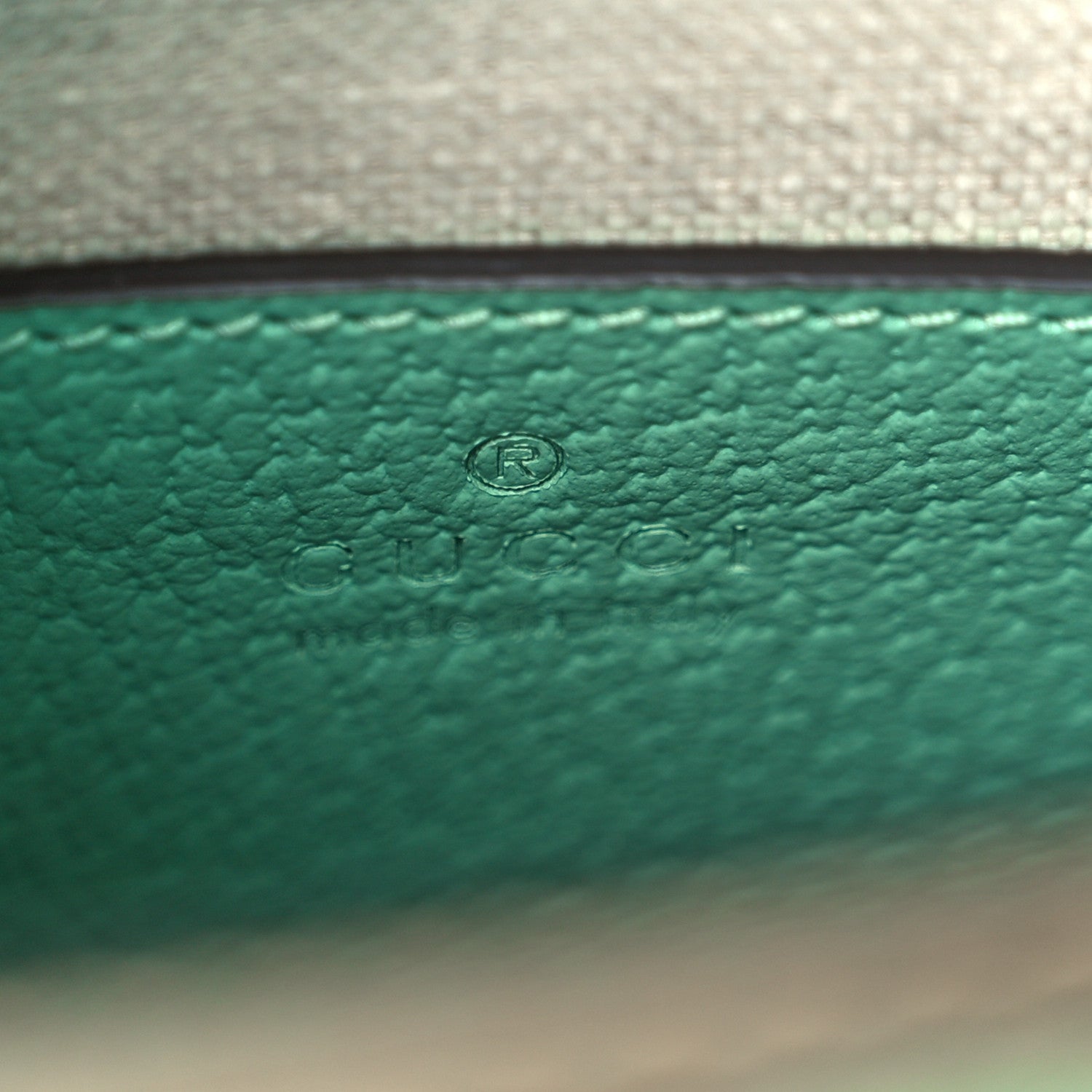 Gucci Monogram Jumbo GG Textured Dollar Calfskin Mini Tote Bag Pepperlight Mint