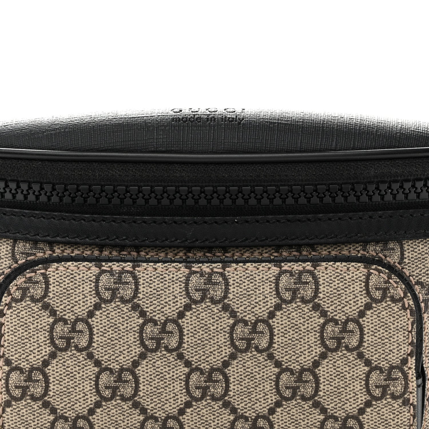 Gucci GG Supreme Monogram Belt Bag Black