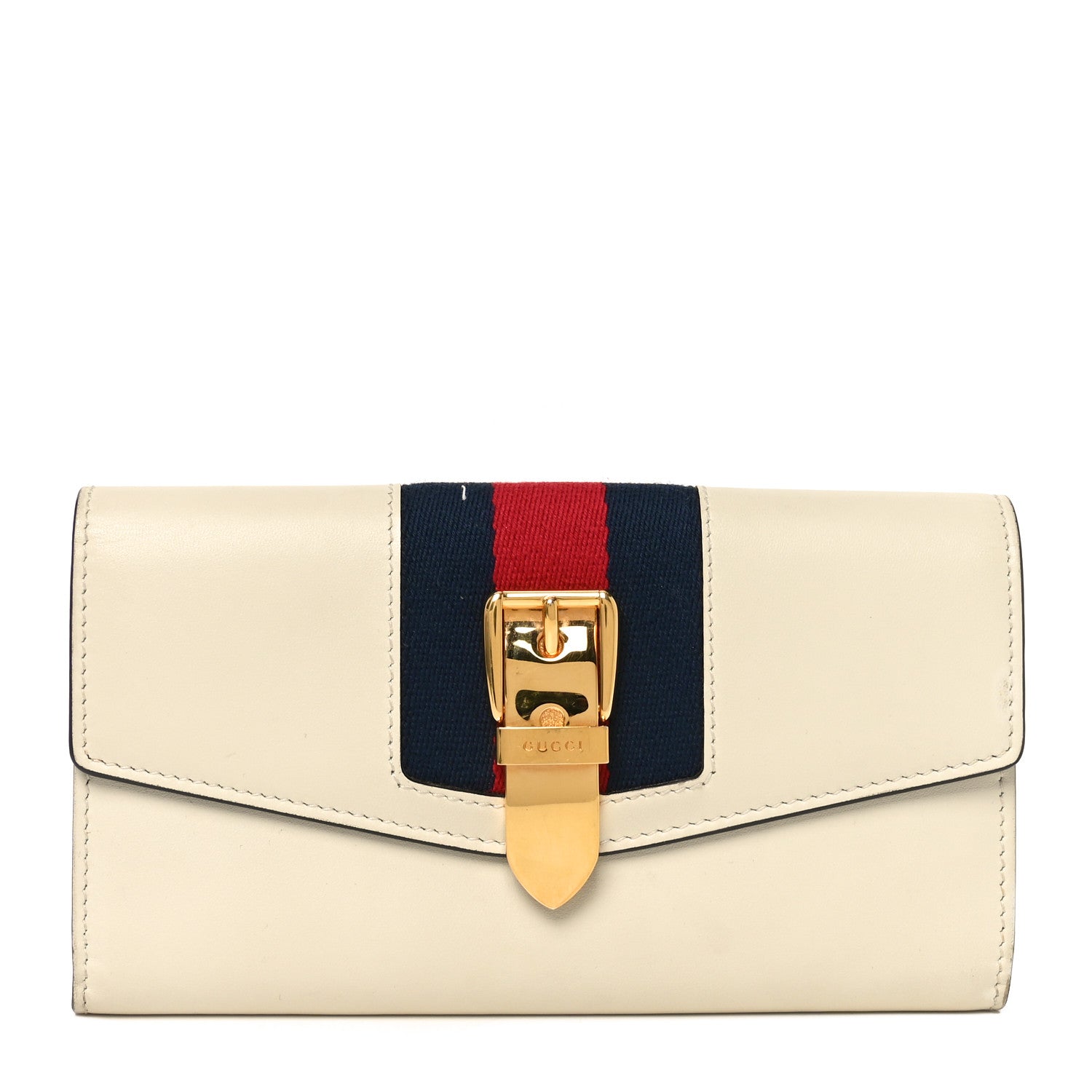 Gucci Calfskin Sylvie Continental Wallet White