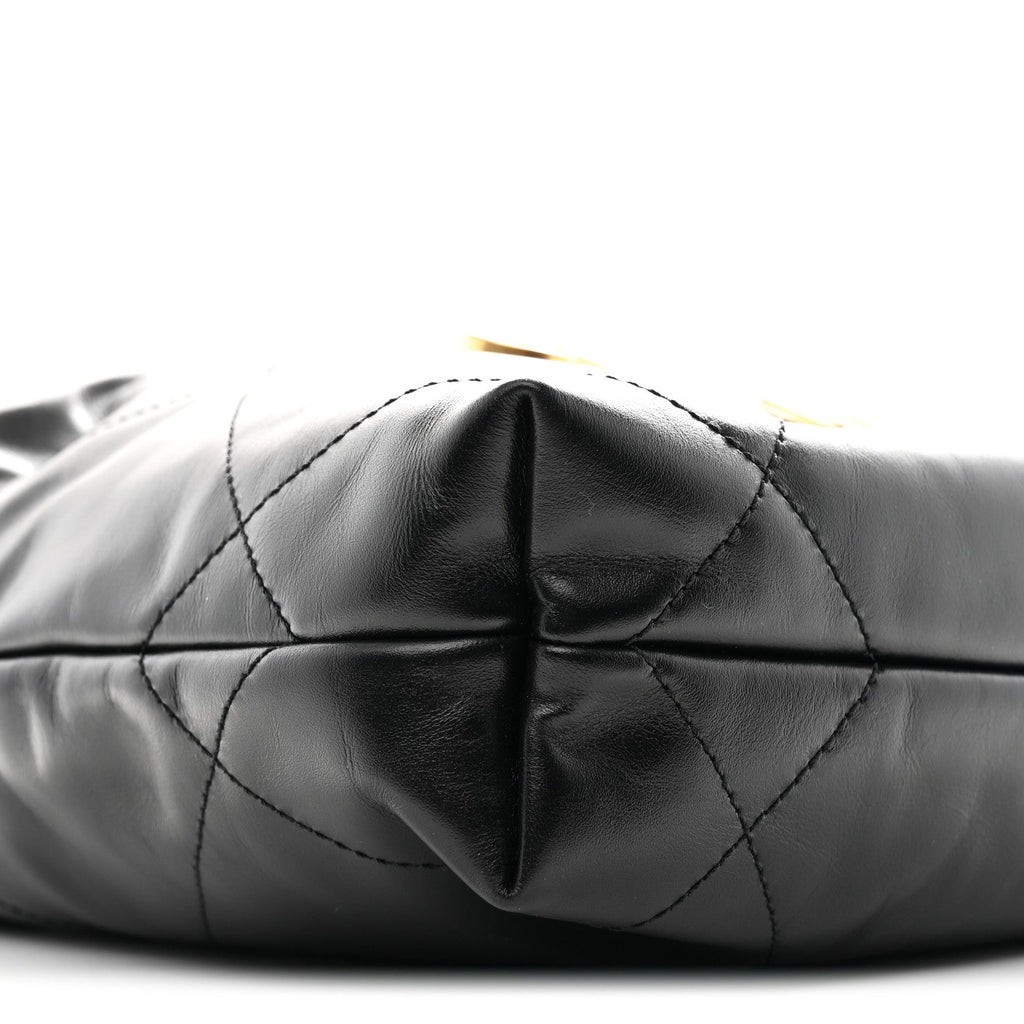 Chanel Shiny Calfskin Quilted Mini Chanel 22 Black