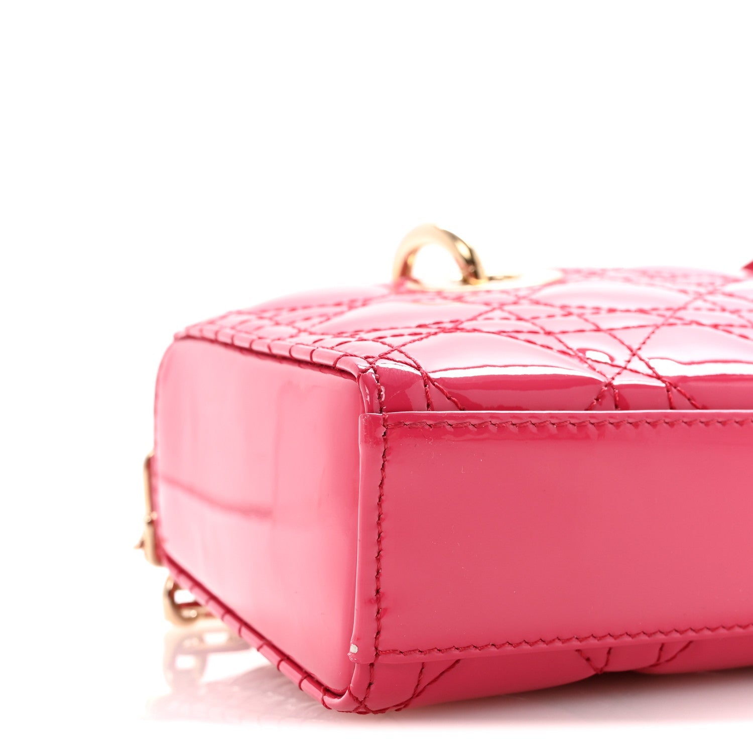 Christian Dior Patent Cannage Small Lady D-Joy Mexican Red