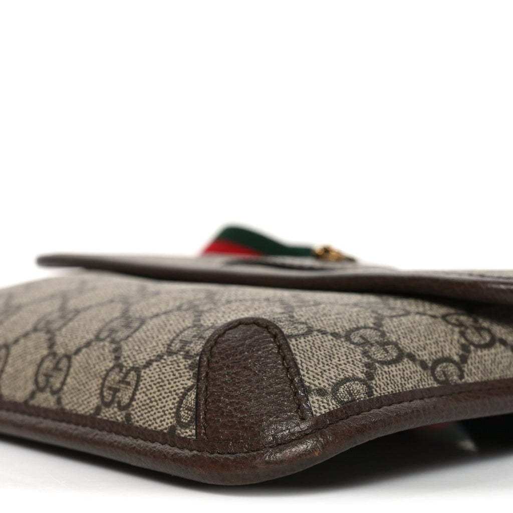 Gucci GG Supreme Monogram Neo Vintage Web Belt Bag Brown