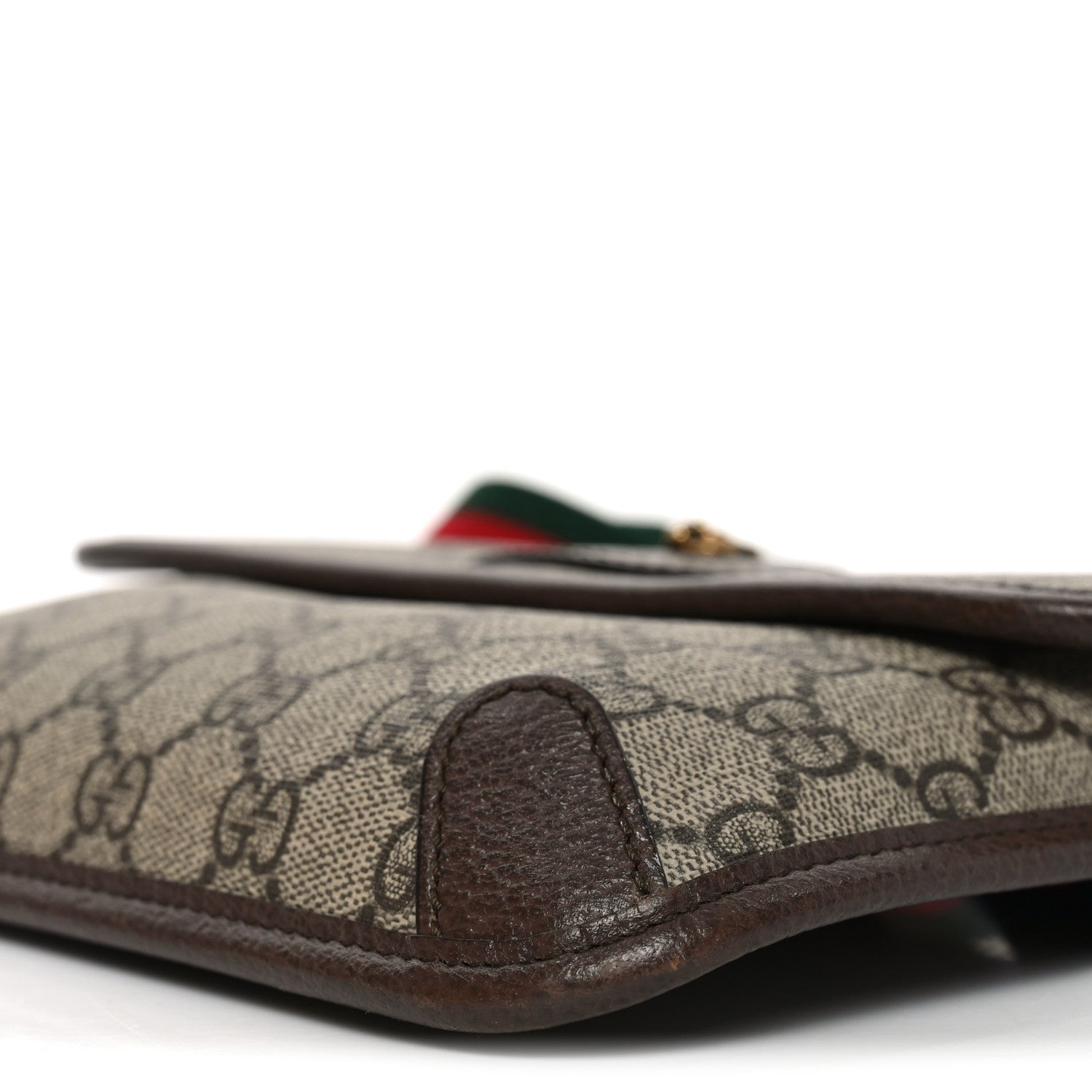 Gucci GG Supreme Monogram Neo Vintage Web Belt Bag Brown