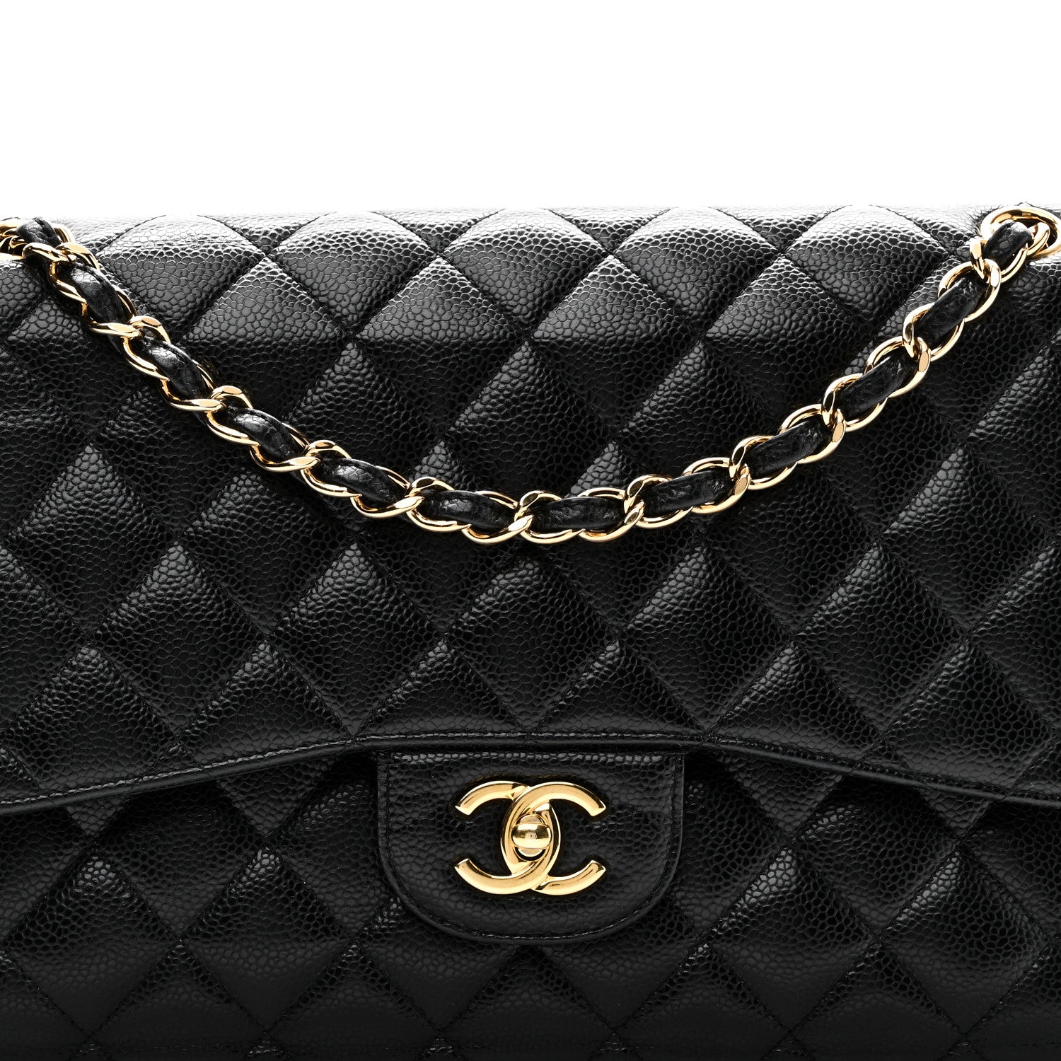 Chanel Caviar Quilted Jumbo Double Flap Black