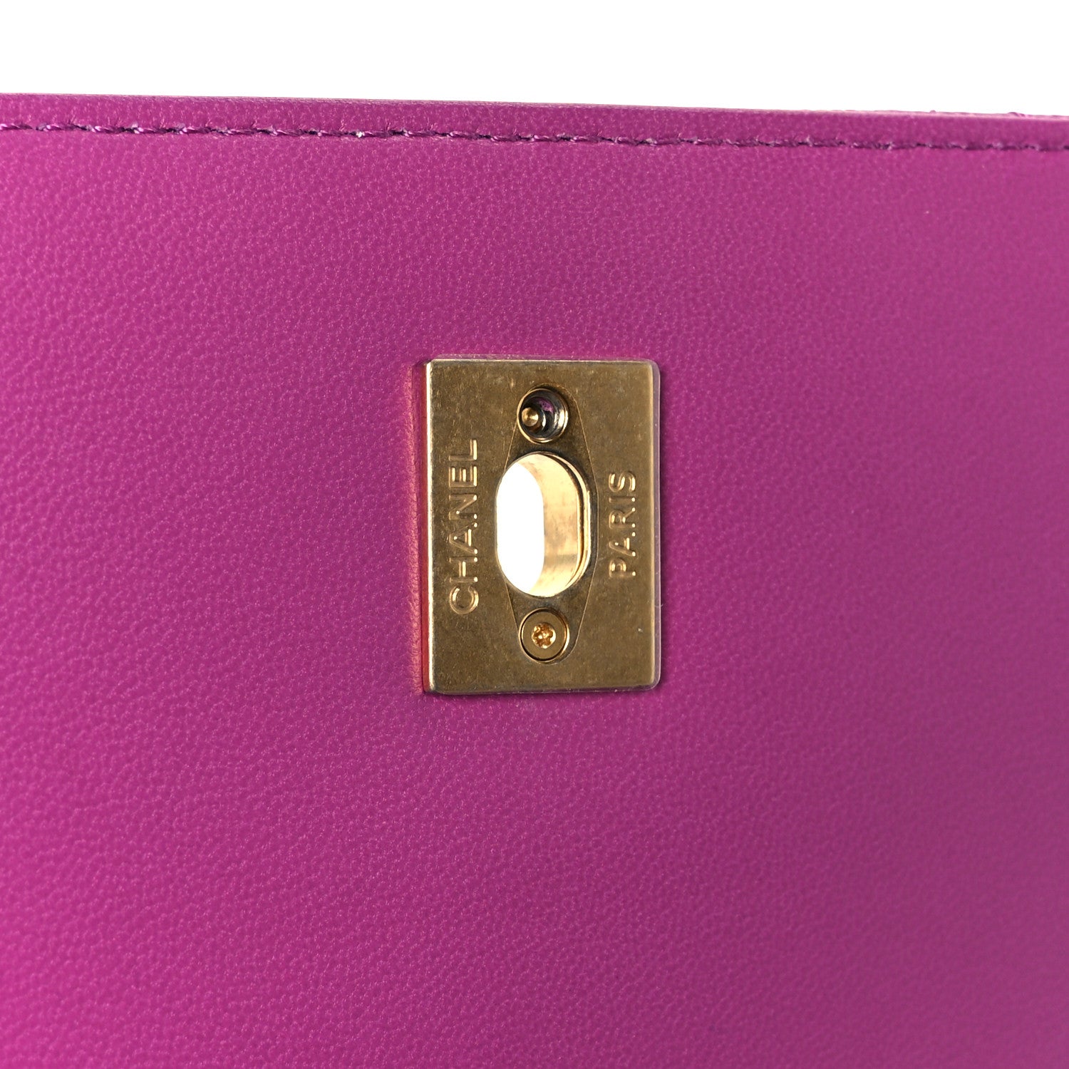 Chanel Caviar Quilted Mini Top Handle Flap Dark Pink