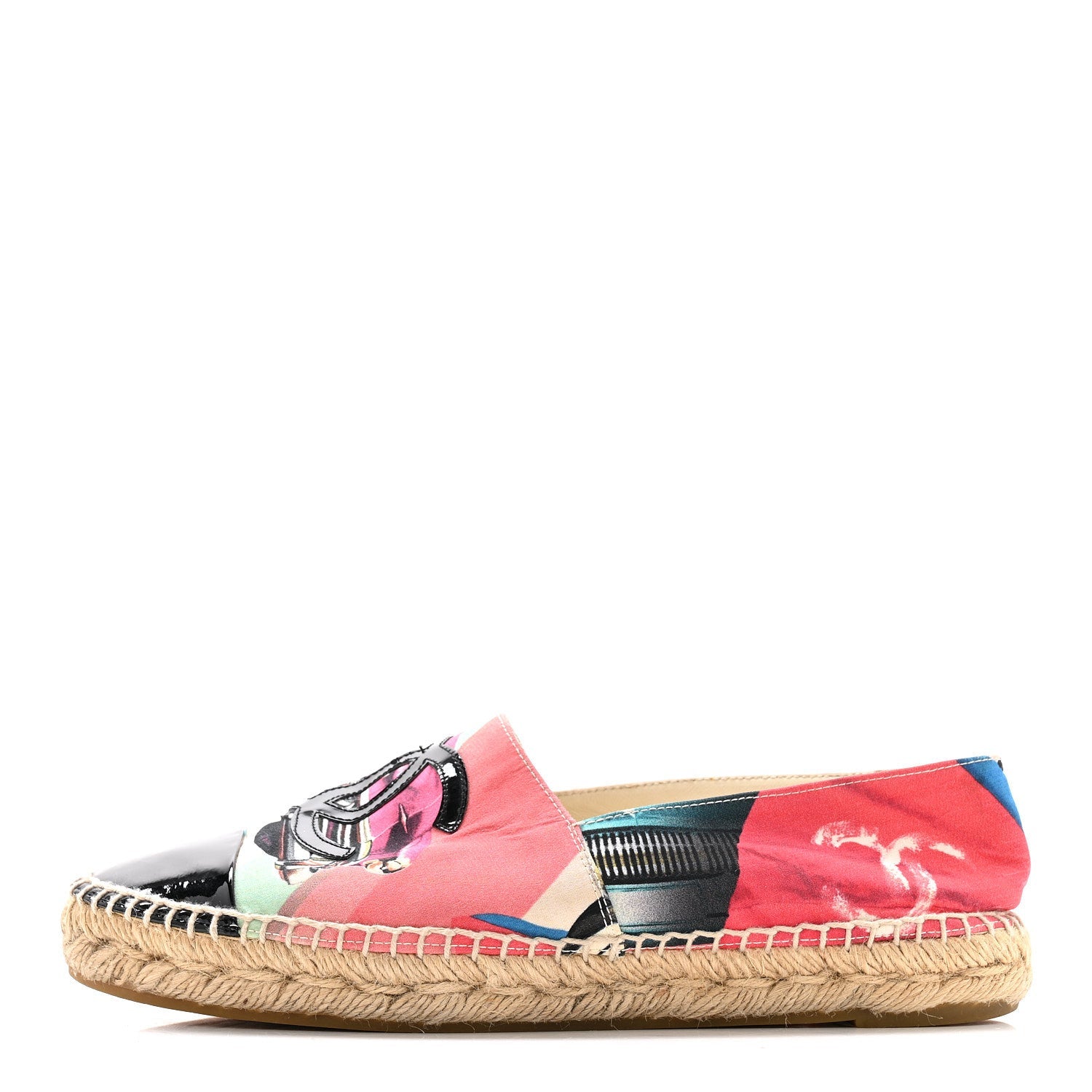 Fabric Patent CC Espadrilles 38 Multicolor Black