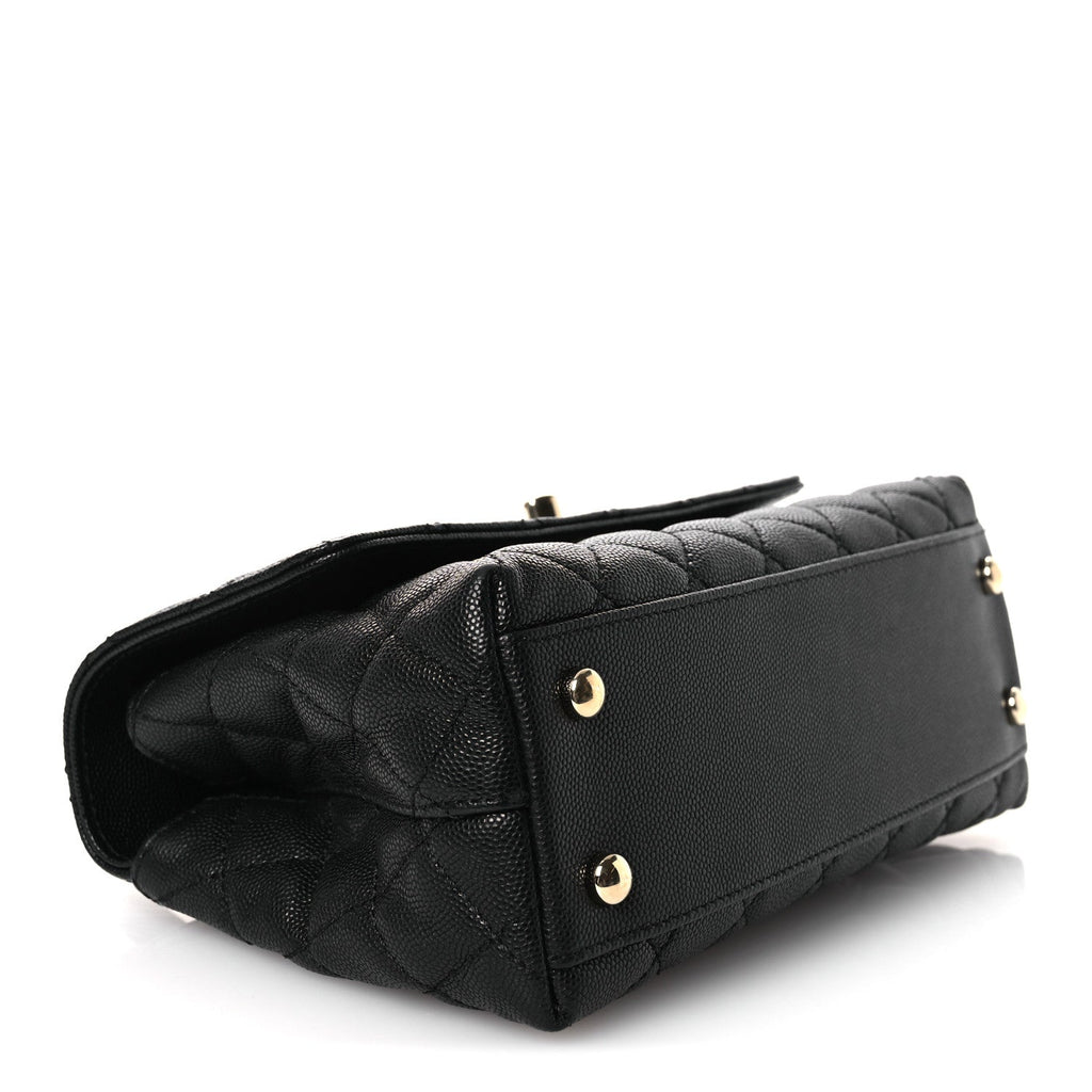 Chanel Caviar Quilted Mini Coco Handle Flap Black
