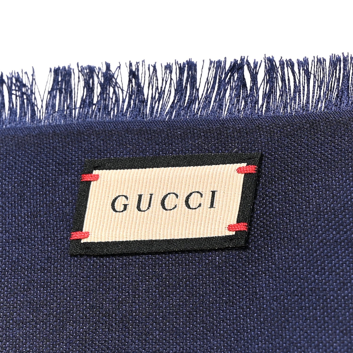 Gucci Wool Silk GG Jacquard Shawl Blue