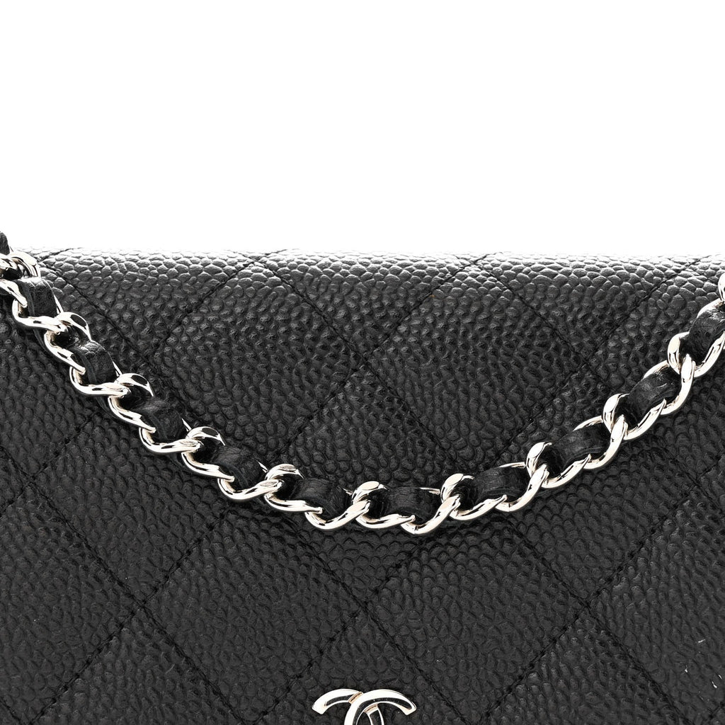 Chanel Caviar Quilted Wallet on Chain WOC Black