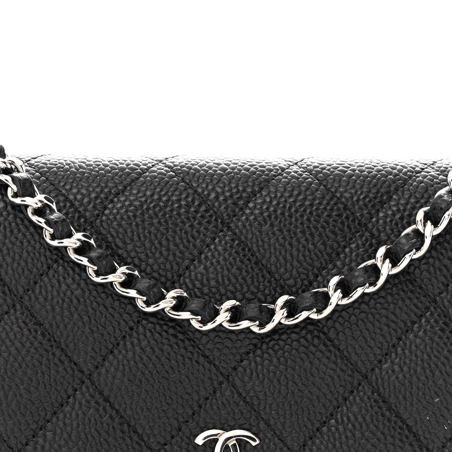Chanel Caviar Quilted Wallet on Chain WOC Black