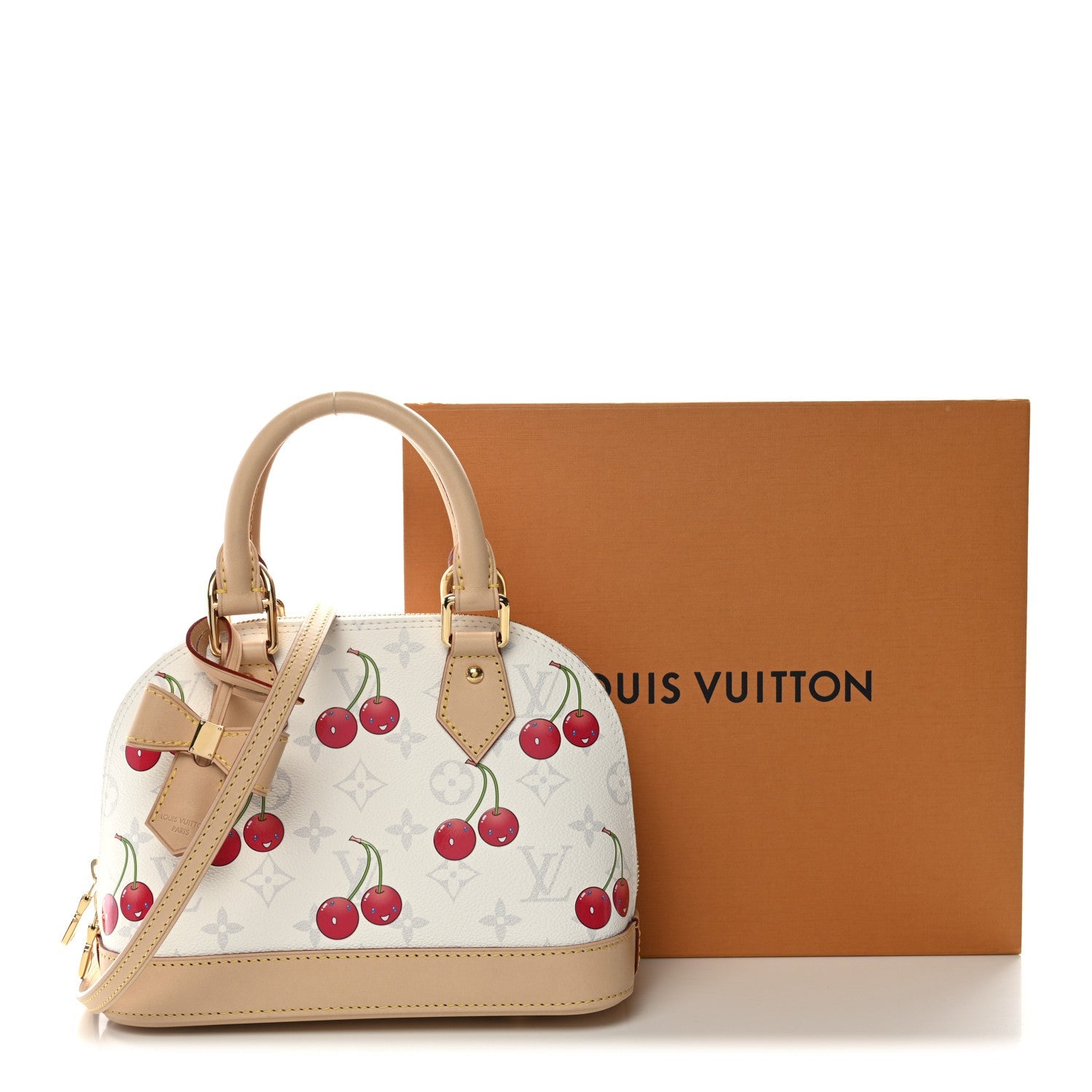 Louis Vuitton LV X TM Monogram Cerises Alma BB White