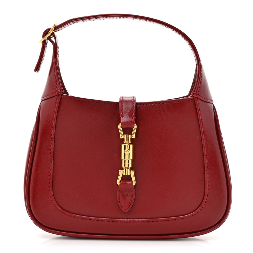 Gucci Boarded Dyana Lux Calfskin Mini Jackie 1961 Hobo New Cherry Red