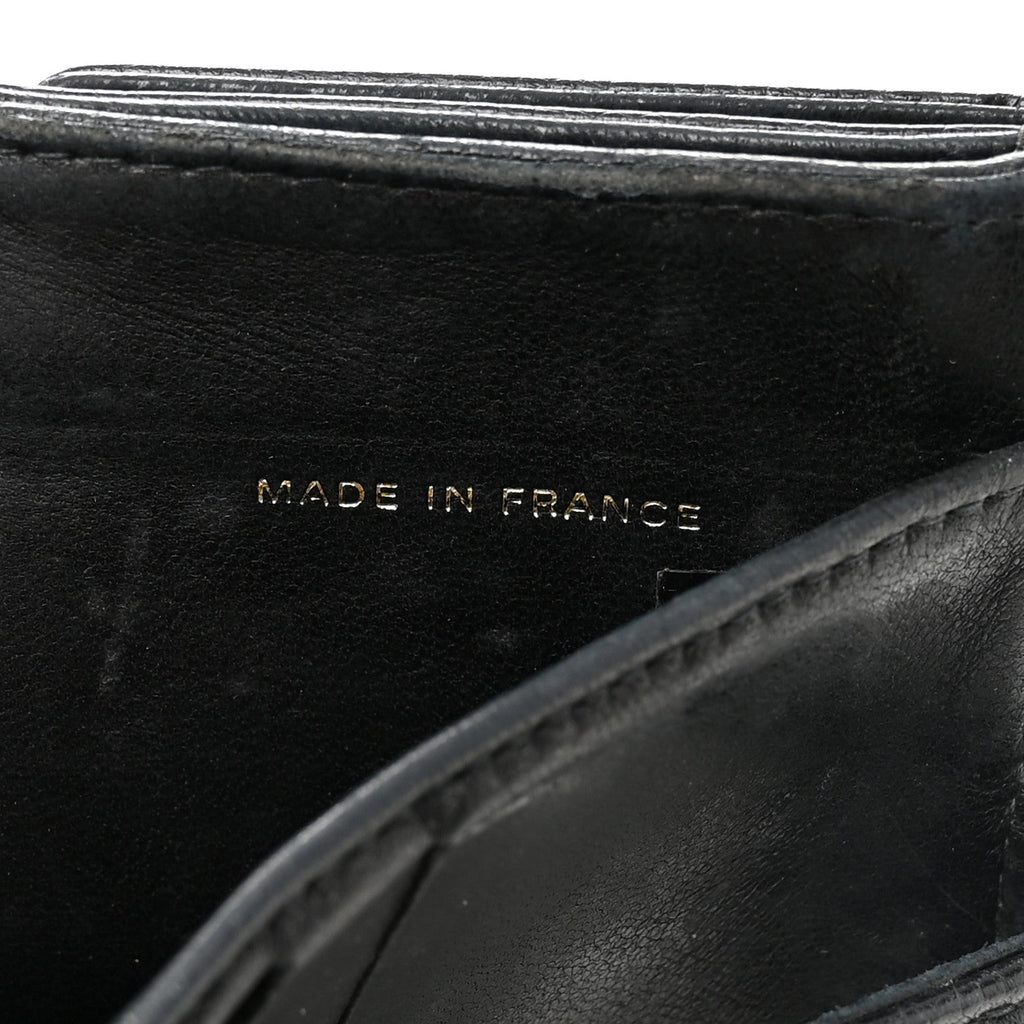 Caviar Timeless CC Compact French Wallet Black