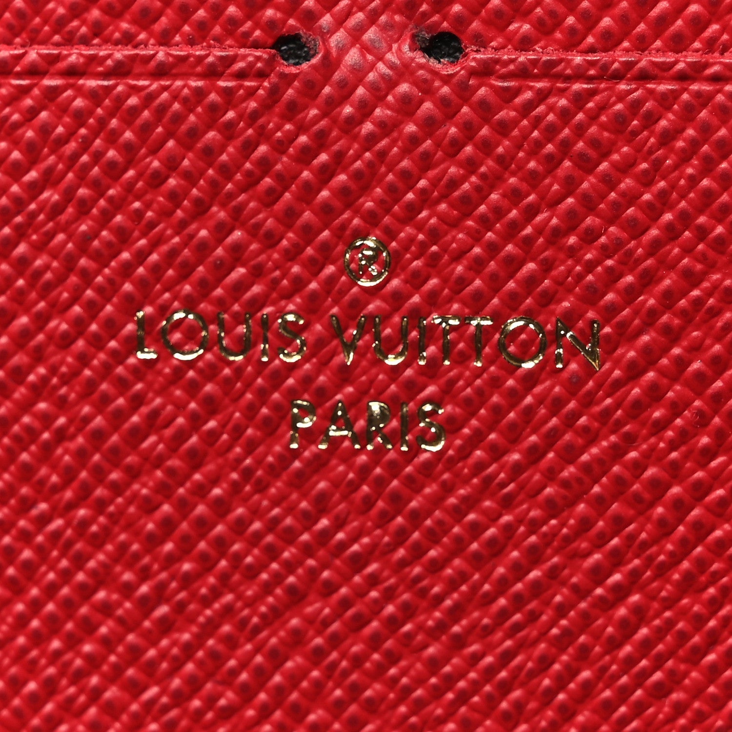 Louis Vuitton Damier Ebene Clemence Wallet Cherry