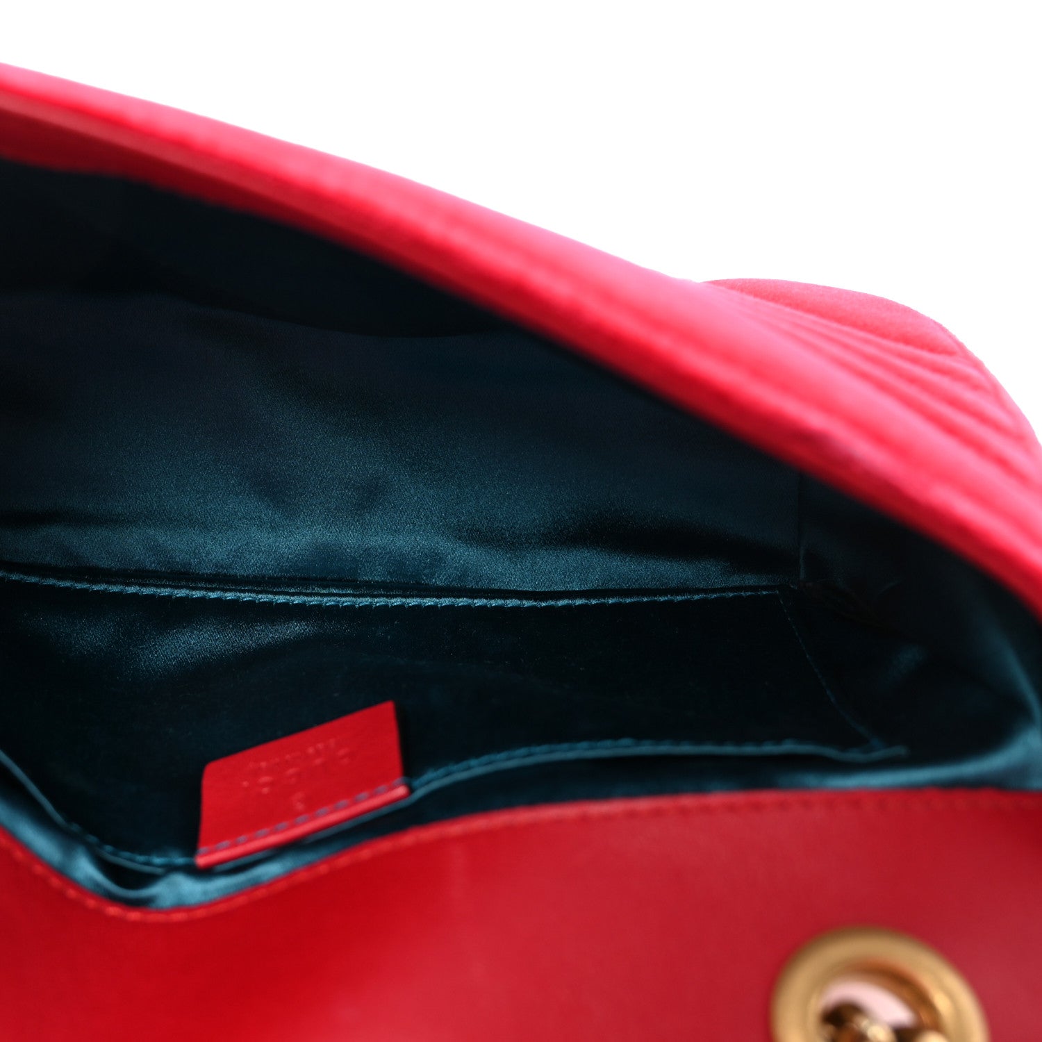 Gucci Velvet Matelasse Mini GG Marmont Shoulder Bag Hibiscus Red