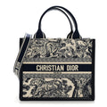 Christian Dior Calfskin Dioriviera Toile De Jouy Small Book Tote With Strap Blue Multicolor