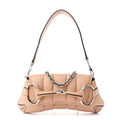 Gucci Nappa Vertical Matelasse Small Maxi Horsebit Chain Shoulder Bag Beige