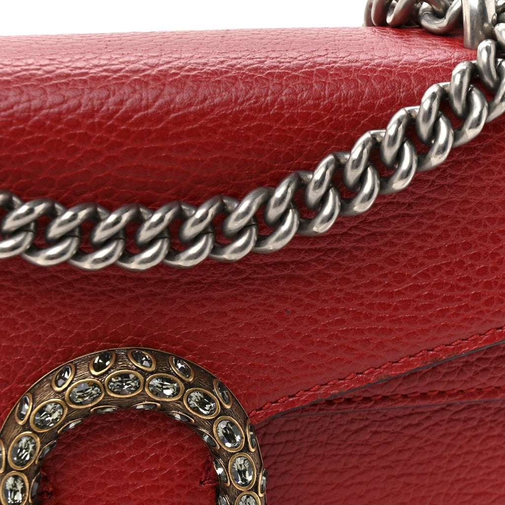 Gucci Calfskin Mini Dionysus Shoulder Bag Hibiscus Red