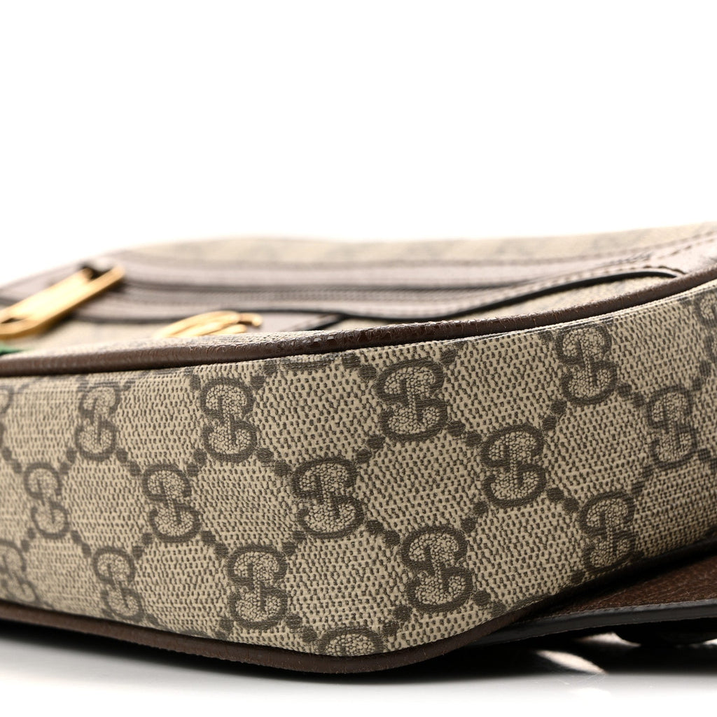Gucci Soft GG Supreme Monogram Medium Ophidia Belt Bag Dark Brown