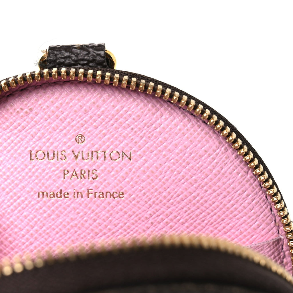 Louis Vuitton Monogram 2021 Christmas Animation Japanese Garden Round Coin Purse Wisteria Pink