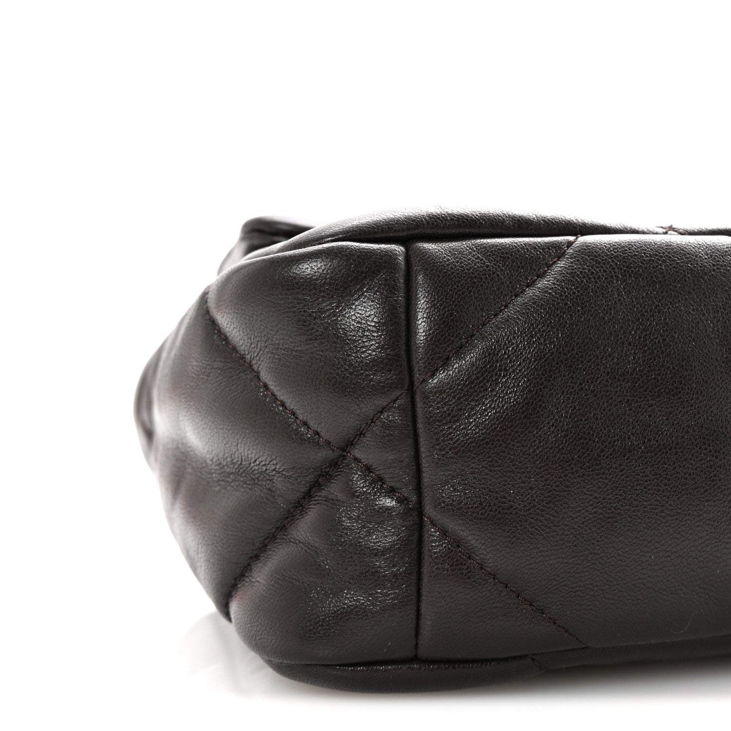 Chanel Lambskin Quilted Medium Chanel 19 Flap Dark Brown