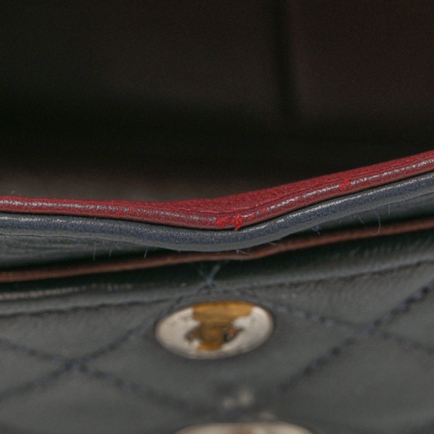 Chanel Lambskin Quilted Small Double Flap Navy