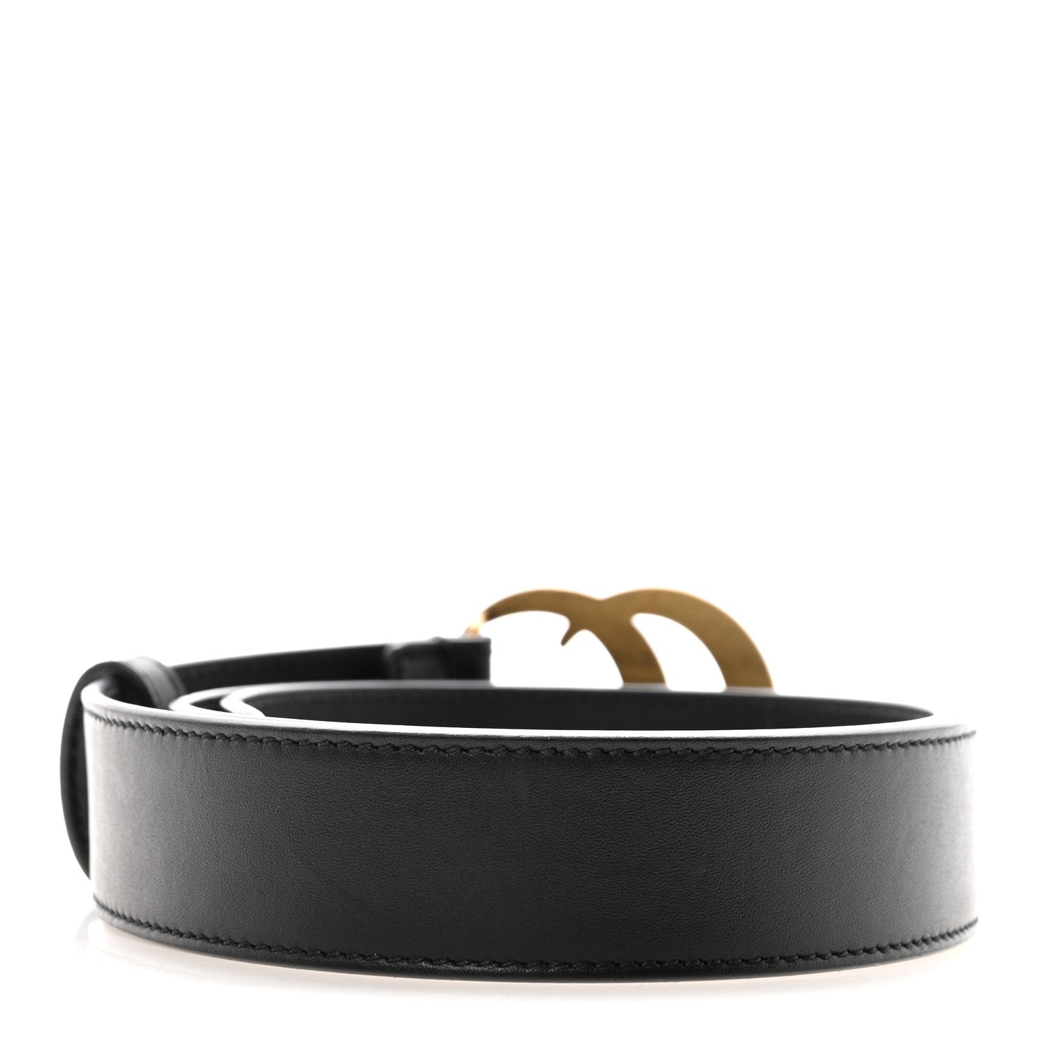 Gucci Calfskin Double G 30mm Belt 80 32 Black