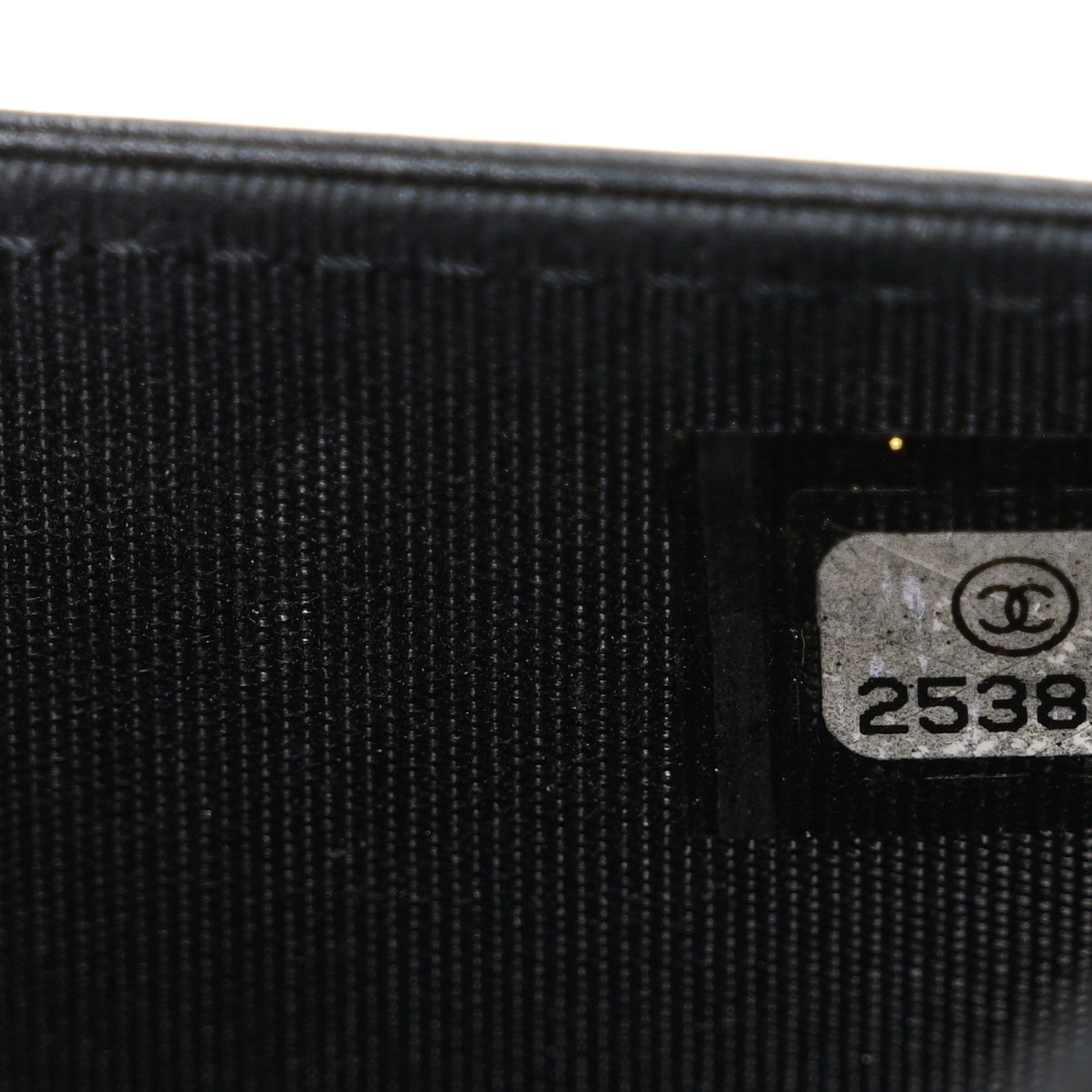 Chanel Lambskin Camellia Studded Wallet on Chain WOC Black