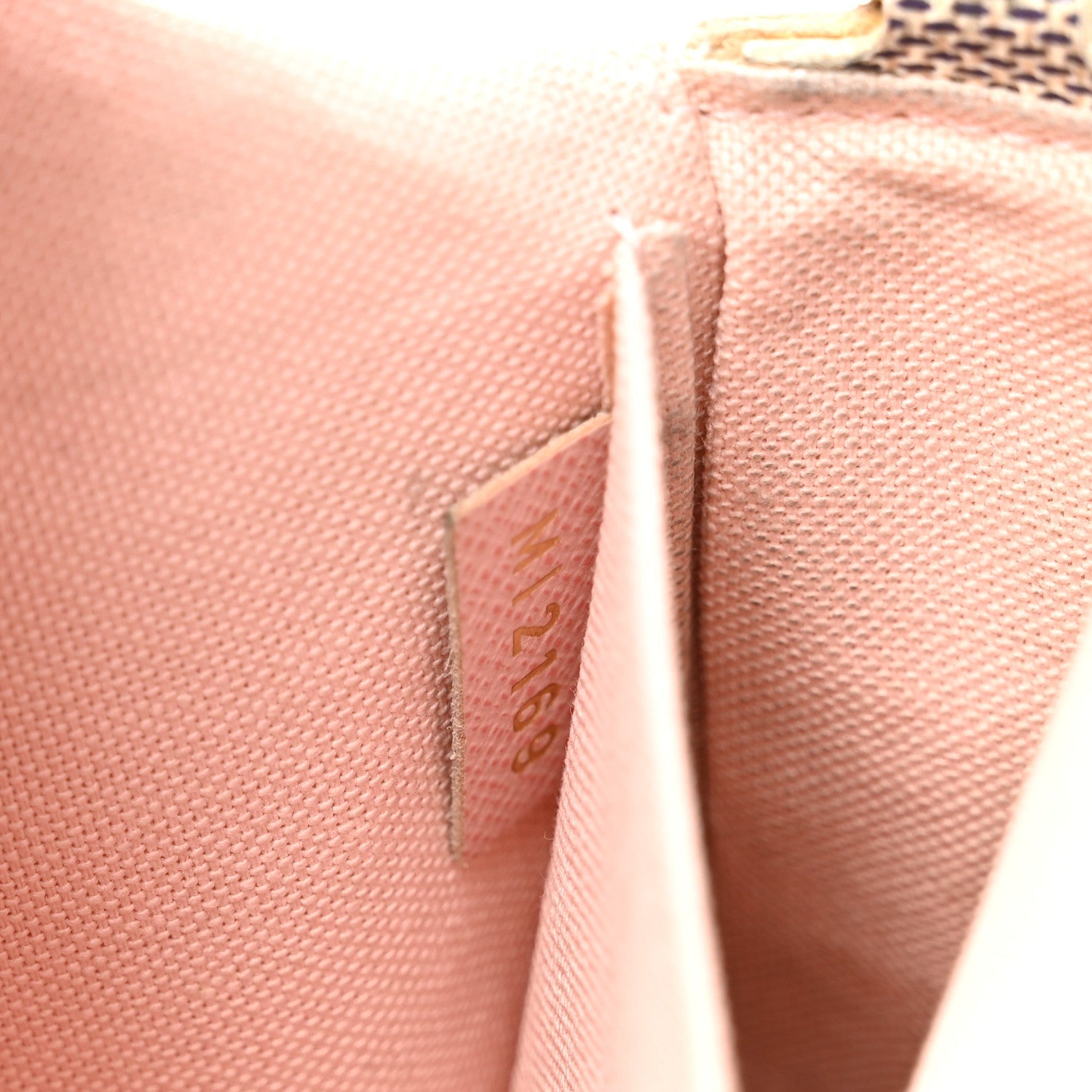 Louis Vuitton Damier Azur Pochette Felicie Chain Wallet Rose Ballerine