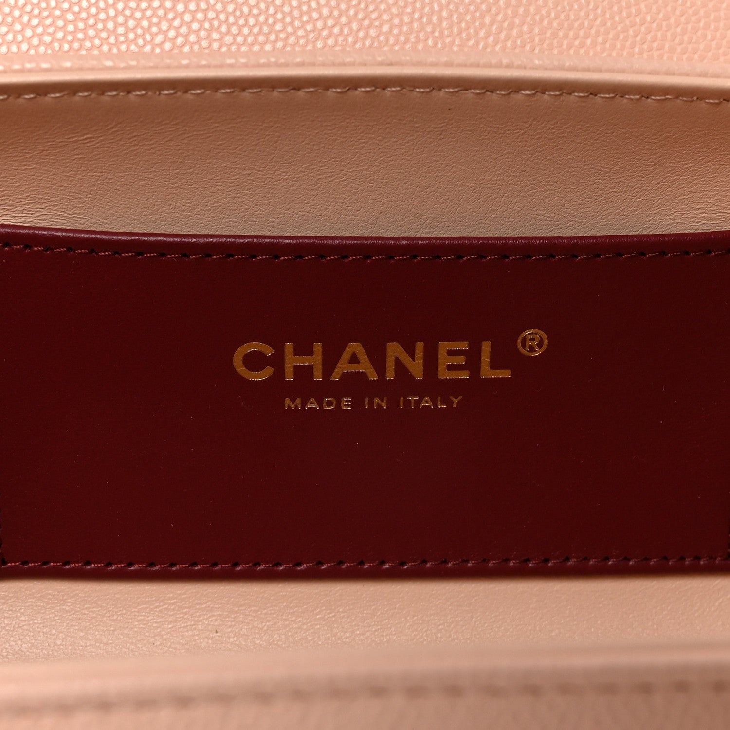 Chanel Shiny Caviar Preppy Coco Small Bowling Bag Light Pink