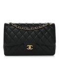 Chanel Caviar Quilted Jumbo Double Flap Black