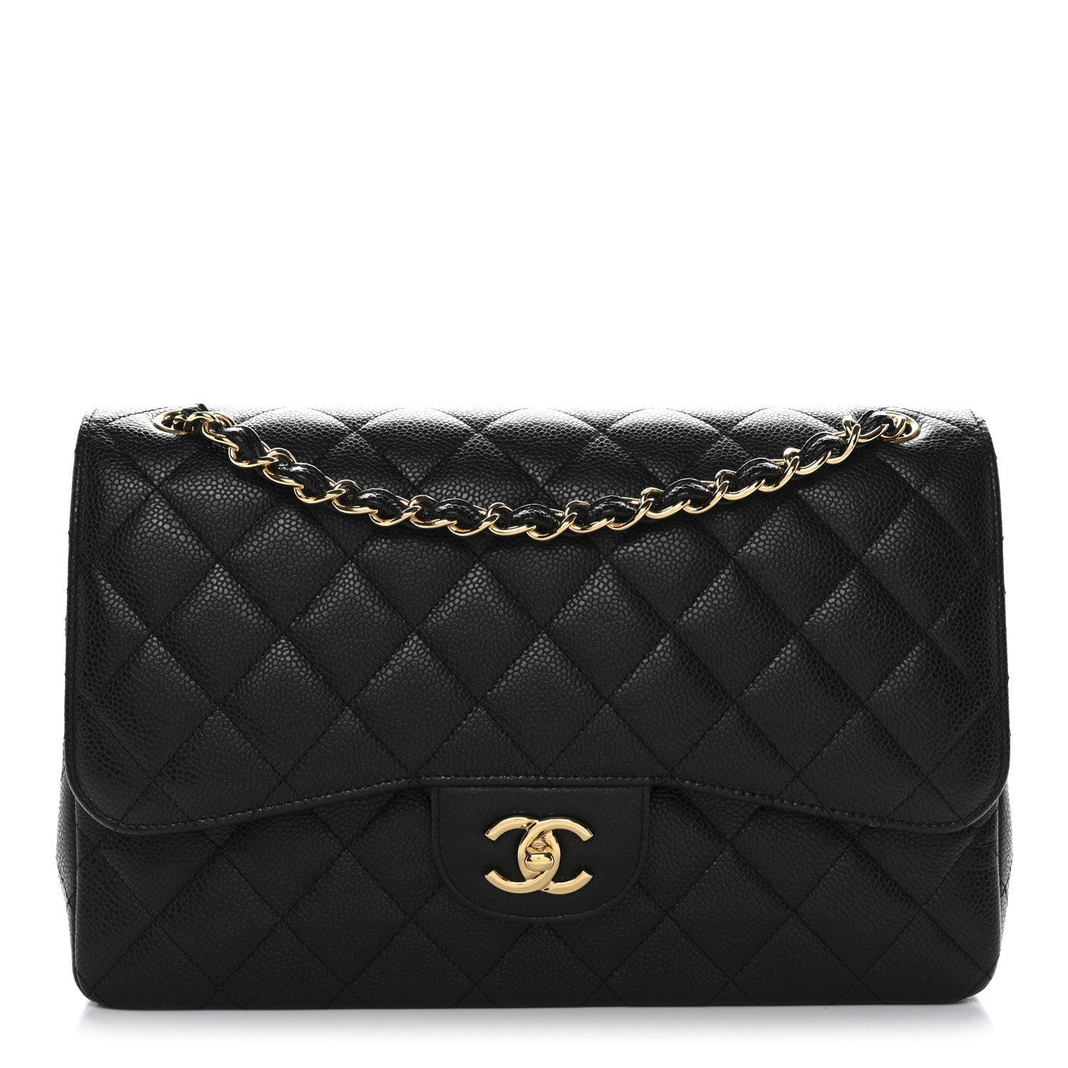 Chanel Caviar Quilted Jumbo Double Flap Black