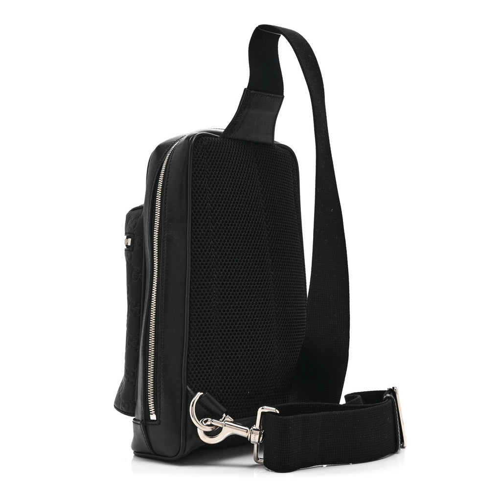 Gucci Guccissima Sling Backpack Black