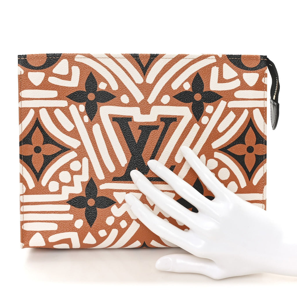 Louis Vuitton Monogram Giant Crafty Pochette Toiletry 26 Creme Caramel