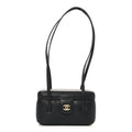Chanel Shiny Caviar Preppy Coco Long Vanity With Strap Black