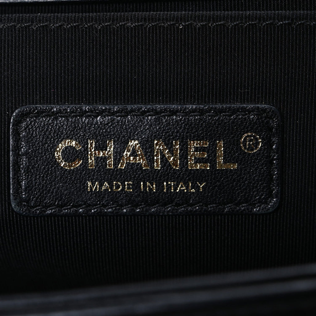Chanel Lambskin Quilted Medium Boy Flap Black