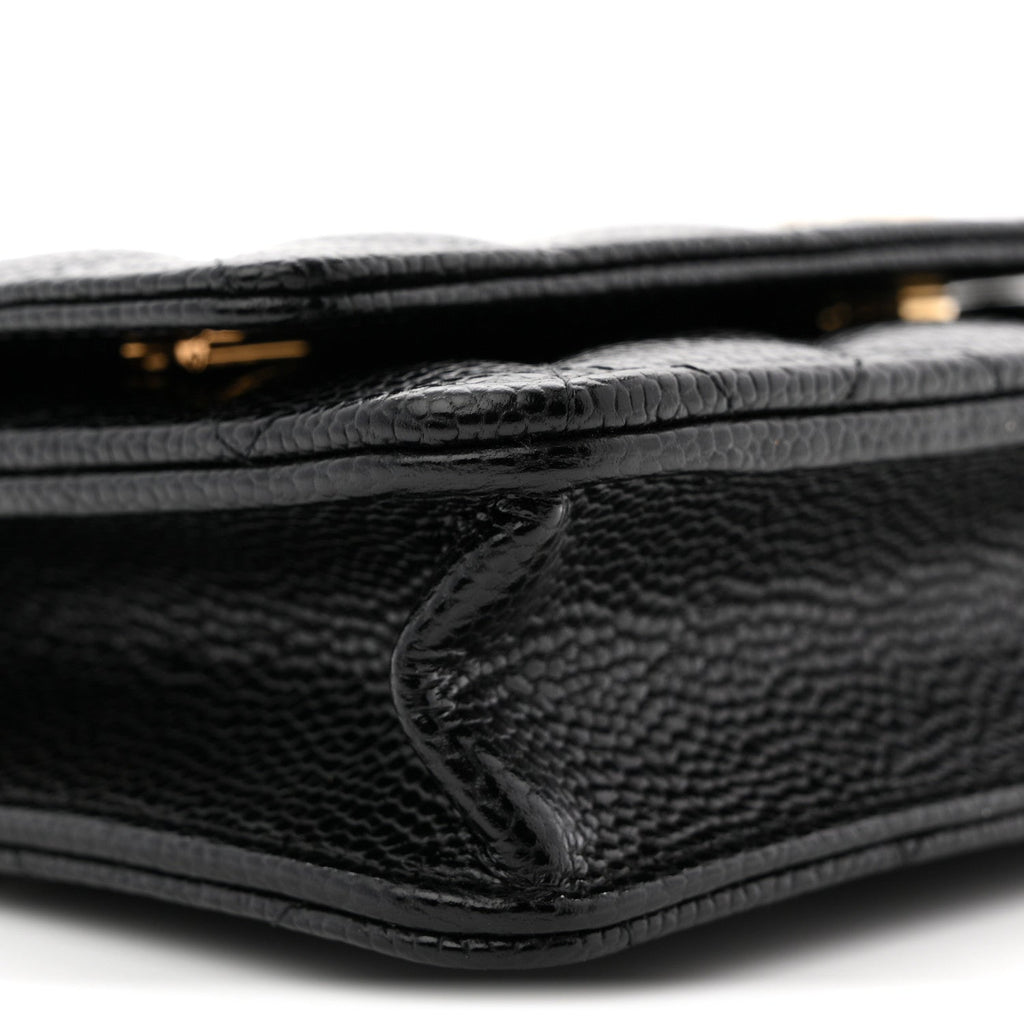 Chanel Caviar Quilted Wallet on Chain WOC Black