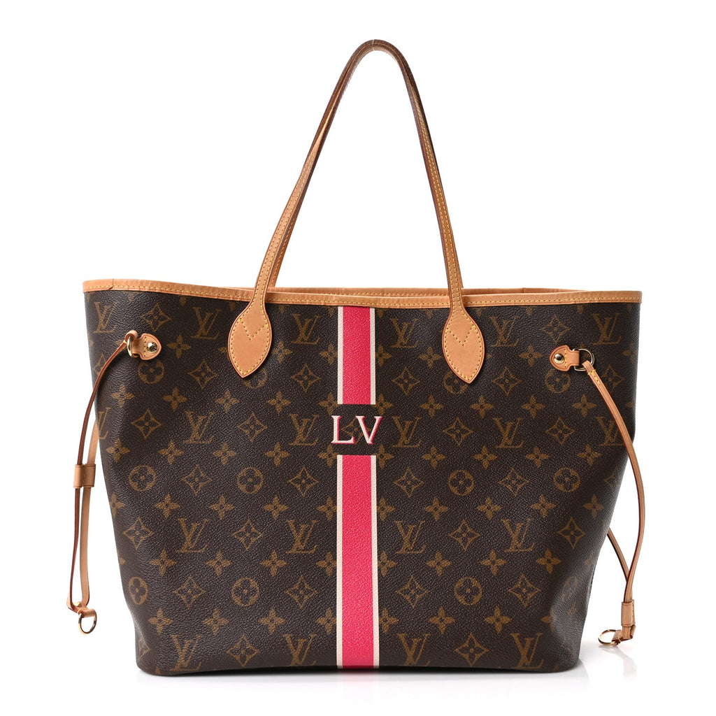 Louis Vuitton Monogram My LV Heritage Neverfull MM Fuchsia White