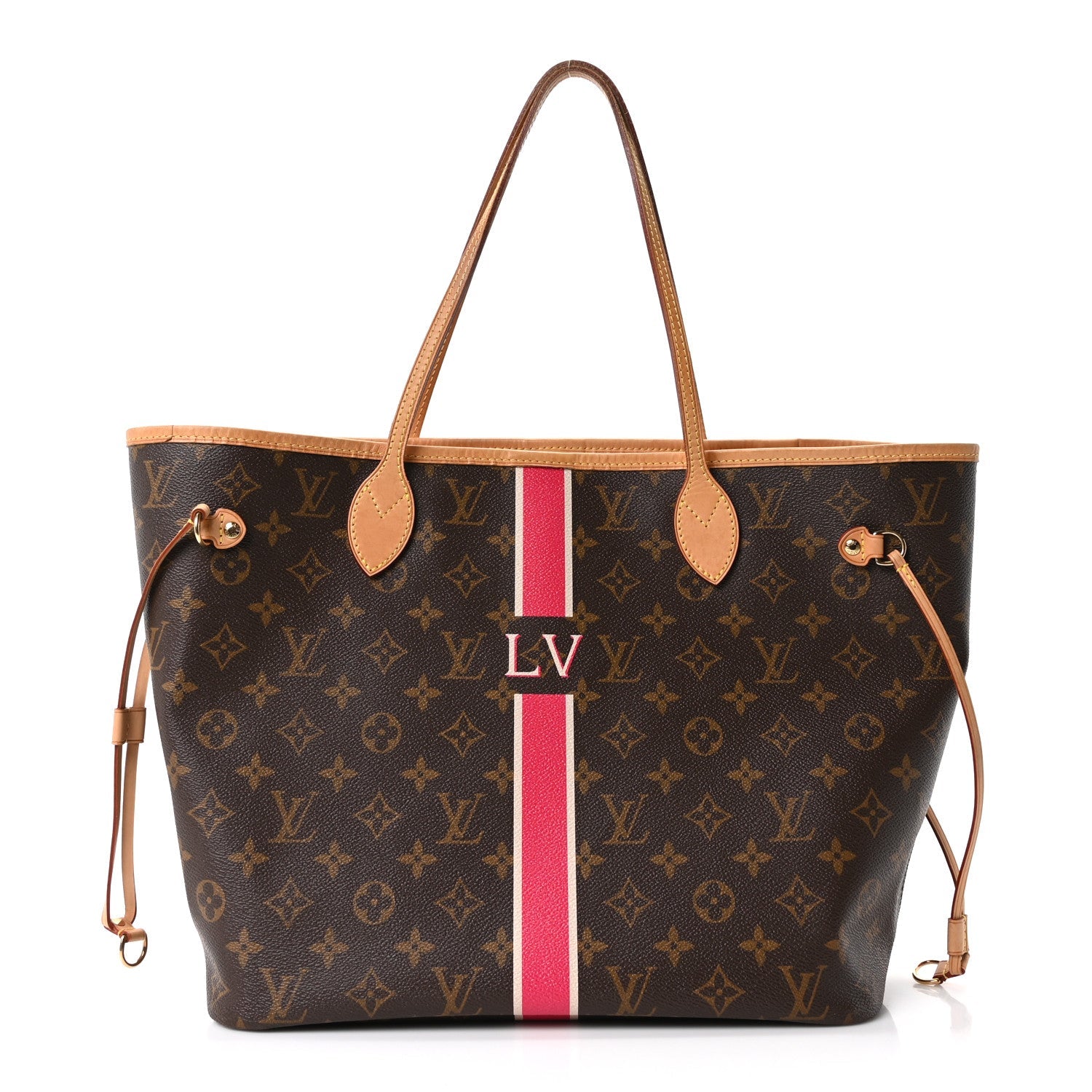 Louis Vuitton Monogram My LV Heritage Neverfull MM Fuchsia White