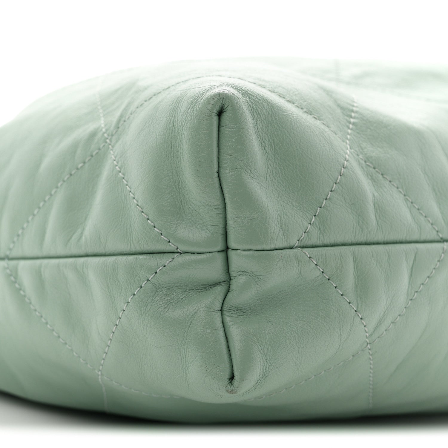 Chanel Shiny Calfskin Quilted Small Chanel 22 Light Green