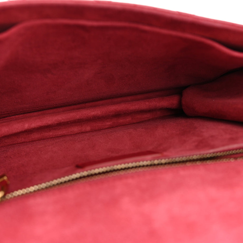 Christian Dior Lambskin Cannage Large Dioraddict Flap Red