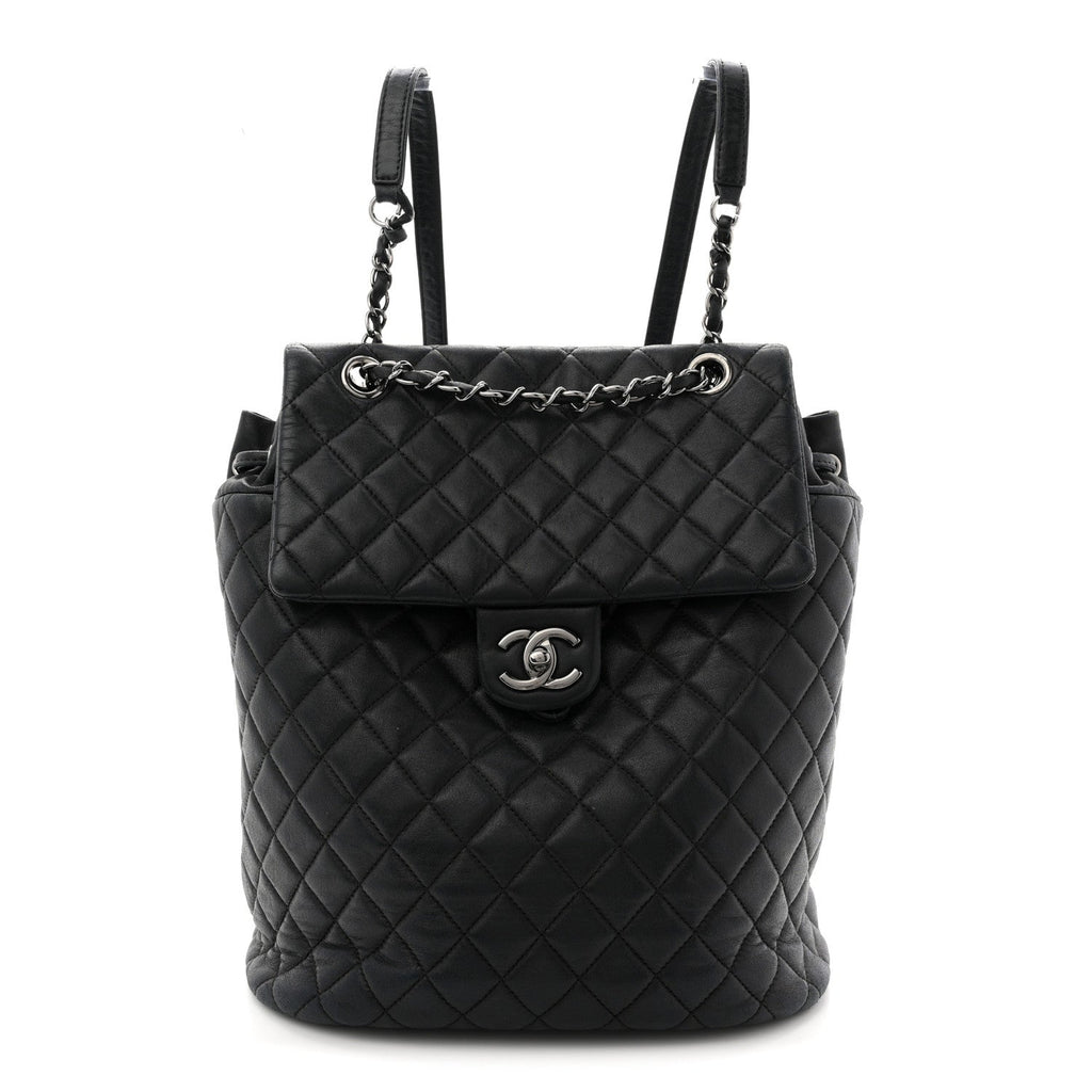 Chanel Calfskin Quilted Small Urban Spirit Backpack Black