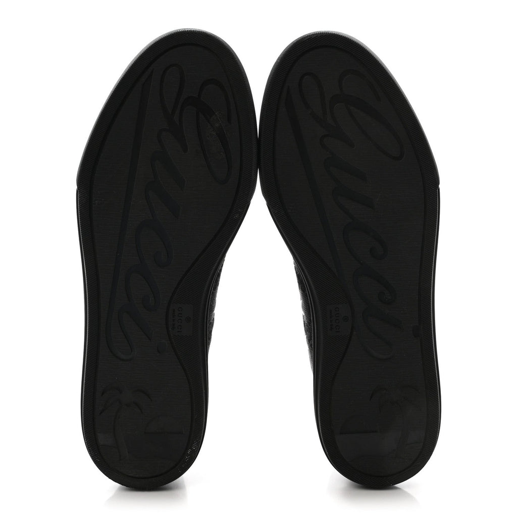 Gucci Monogram High Top Sneakers 38 Black
